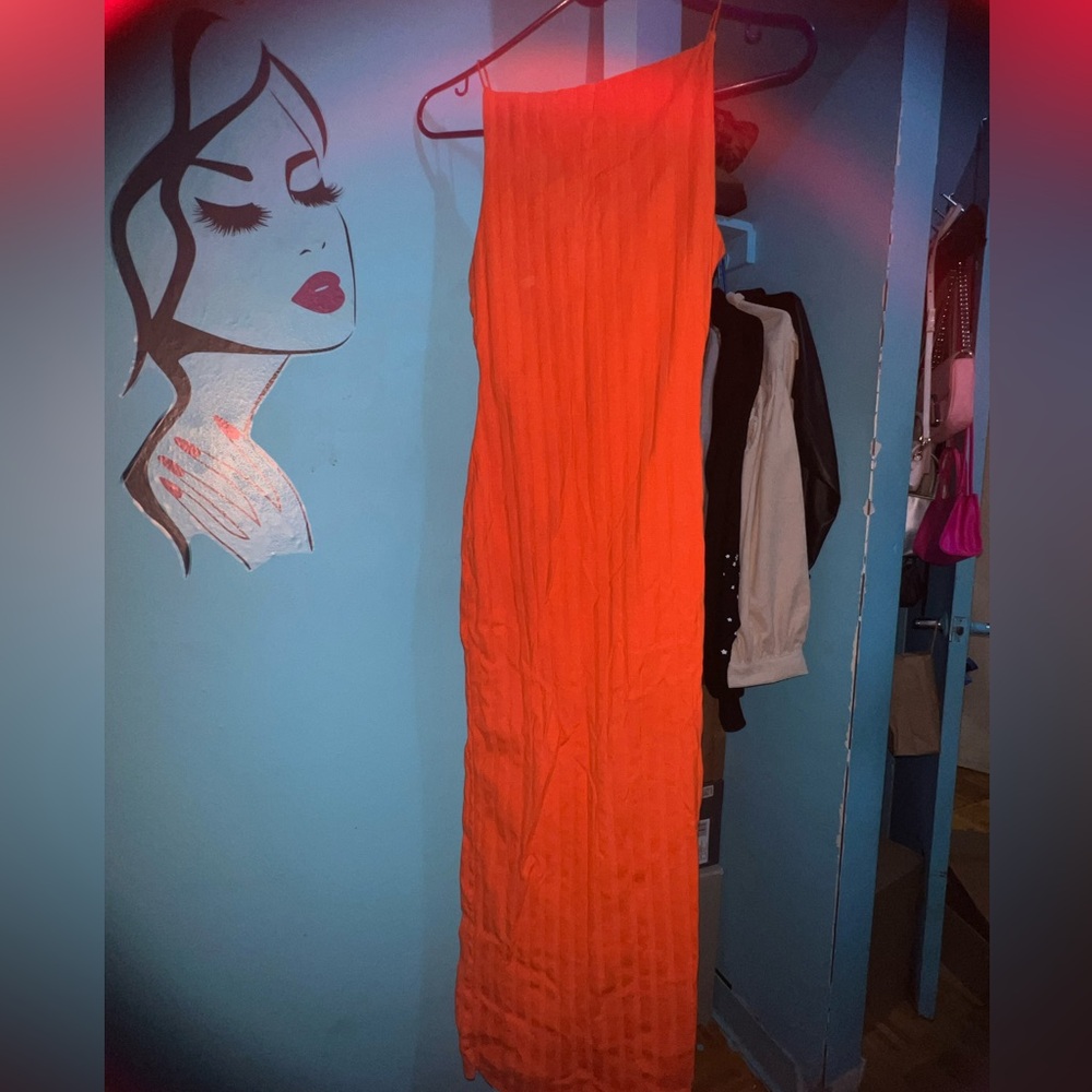 Zara Bold Orange Dress